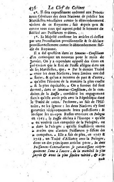 La clef du cabinet des princes de l'Europe ou recueil historique et politique sur les matières du tems