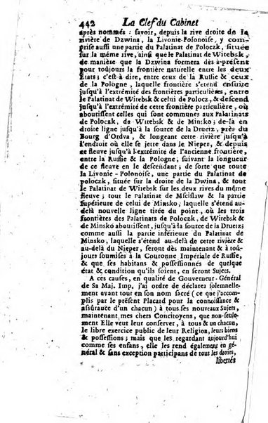 La clef du cabinet des princes de l'Europe ou recueil historique et politique sur les matières du tems