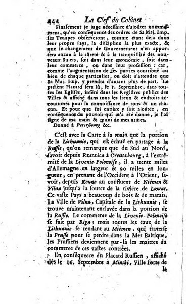 La clef du cabinet des princes de l'Europe ou recueil historique et politique sur les matières du tems