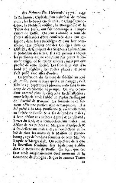 La clef du cabinet des princes de l'Europe ou recueil historique et politique sur les matières du tems