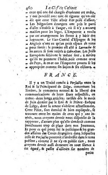 La clef du cabinet des princes de l'Europe ou recueil historique et politique sur les matières du tems