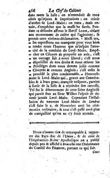 La clef du cabinet des princes de l'Europe ou recueil historique et politique sur les matières du tems