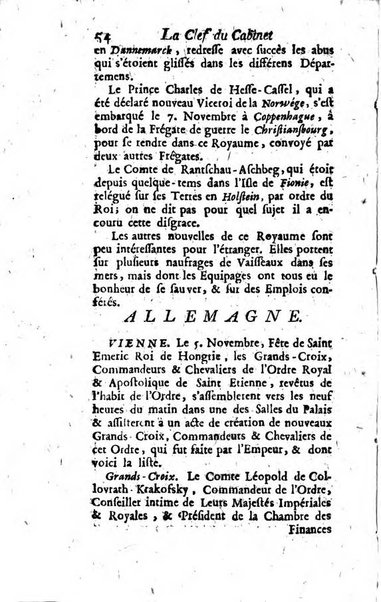 La clef du cabinet des princes de l'Europe ou recueil historique et politique sur les matières du tems