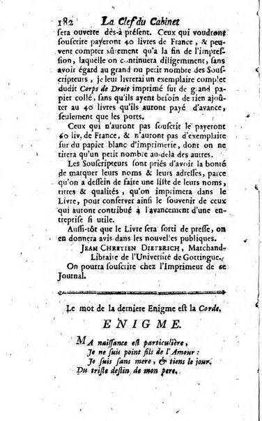 La clef du cabinet des princes de l'Europe ou recueil historique et politique sur les matières du tems