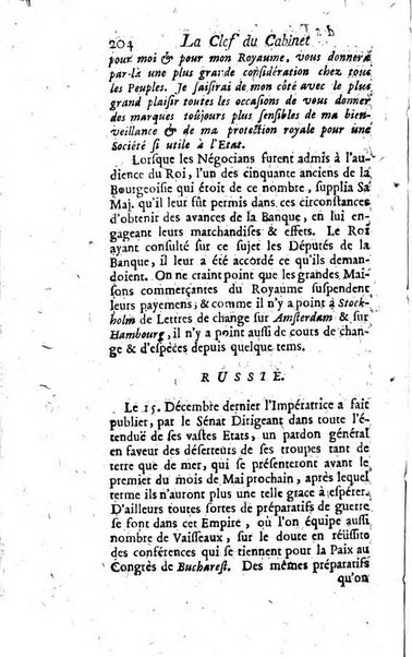 La clef du cabinet des princes de l'Europe ou recueil historique et politique sur les matières du tems