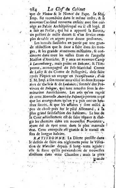 La clef du cabinet des princes de l'Europe ou recueil historique et politique sur les matières du tems