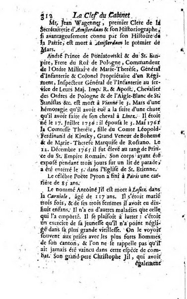 La clef du cabinet des princes de l'Europe ou recueil historique et politique sur les matières du tems