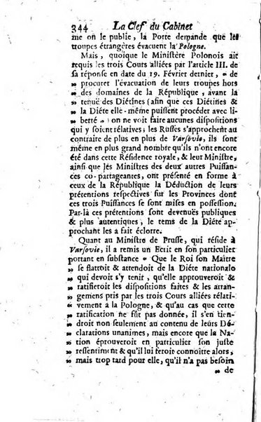 La clef du cabinet des princes de l'Europe ou recueil historique et politique sur les matières du tems