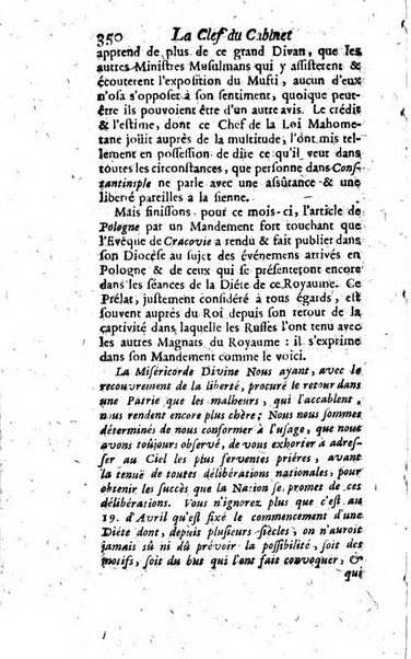 La clef du cabinet des princes de l'Europe ou recueil historique et politique sur les matières du tems