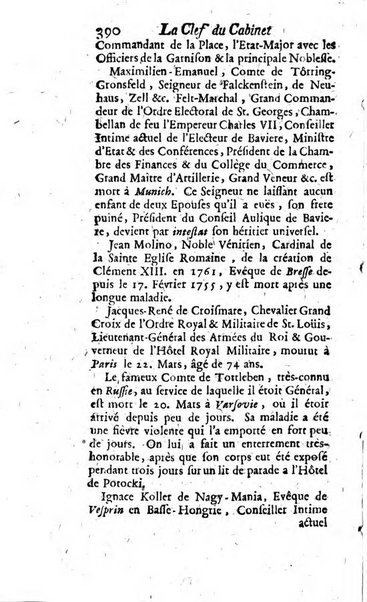 La clef du cabinet des princes de l'Europe ou recueil historique et politique sur les matières du tems