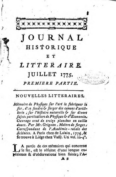 Journal historique et littéraire