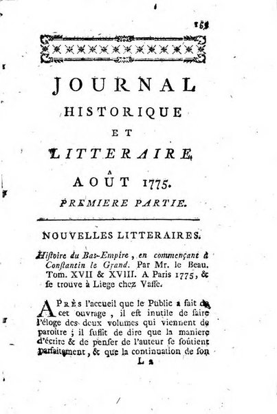 Journal historique et littéraire