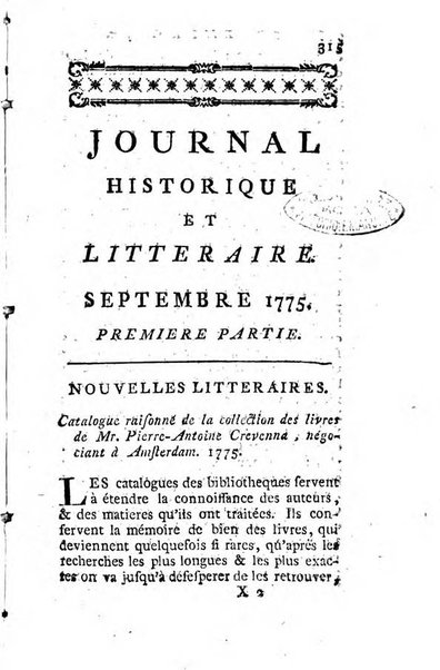 Journal historique et littéraire