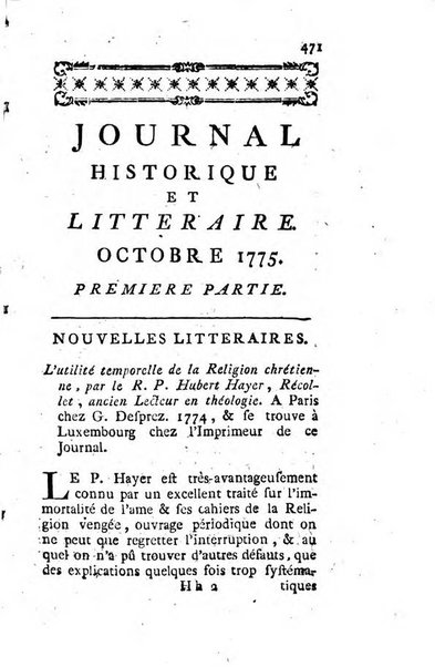 Journal historique et littéraire