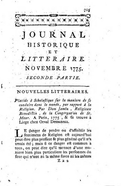 Journal historique et littéraire