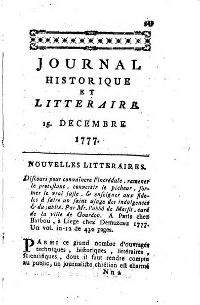 Journal historique et littéraire