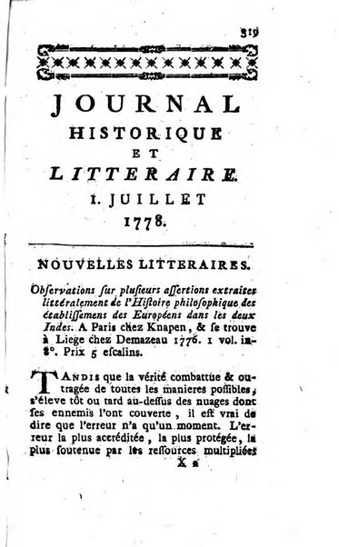 Journal historique et littéraire