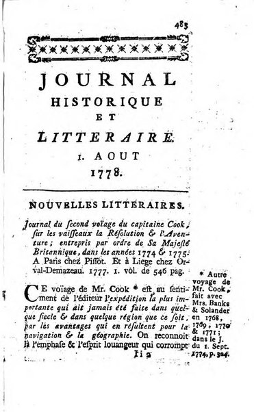 Journal historique et littéraire