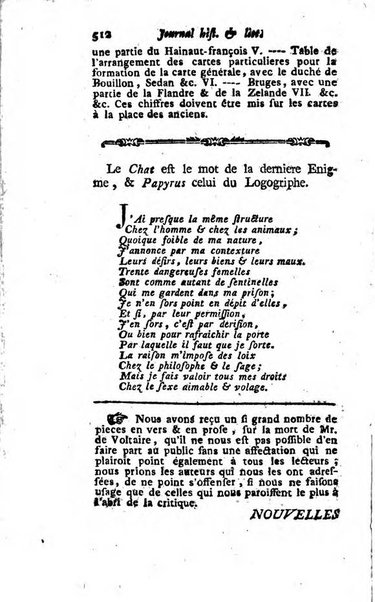 Journal historique et littéraire