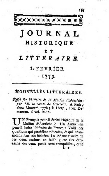 Journal historique et littéraire