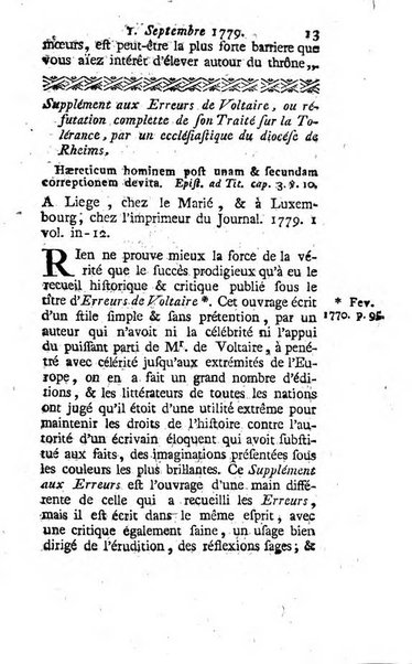 Journal historique et littéraire