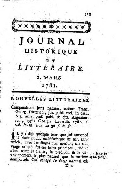 Journal historique et littéraire