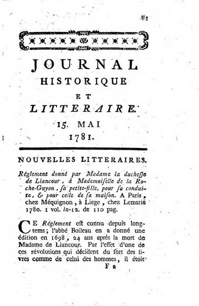 Journal historique et littéraire