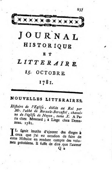 Journal historique et littéraire