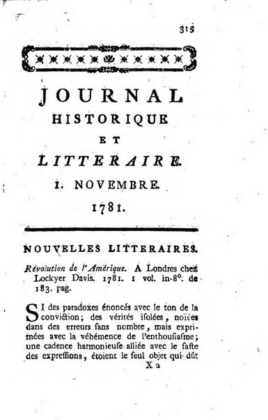 Journal historique et littéraire