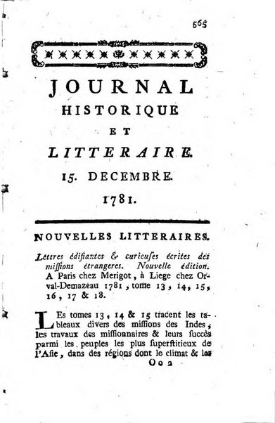 Journal historique et littéraire