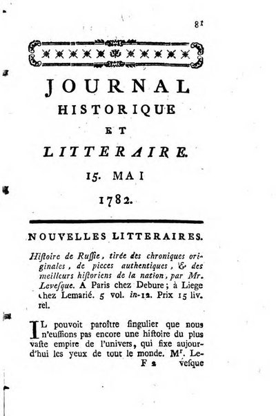 Journal historique et littéraire