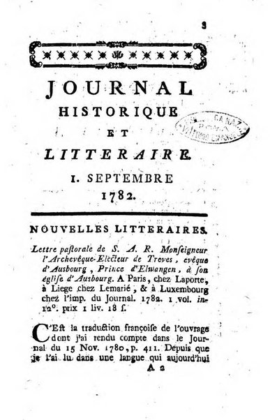 Journal historique et littéraire