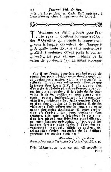 Journal historique et littéraire