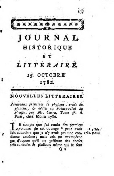 Journal historique et littéraire