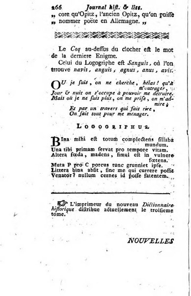 Journal historique et littéraire