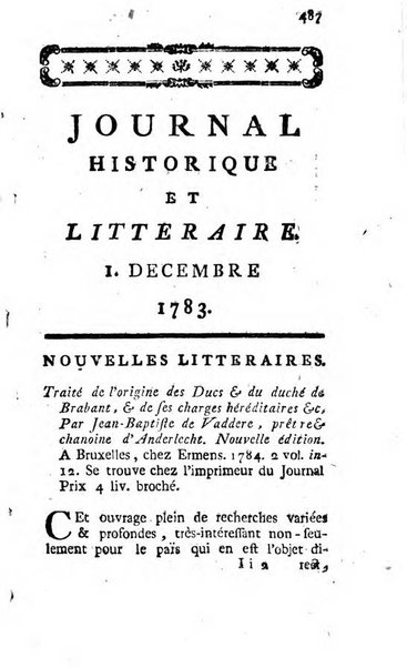 Journal historique et littéraire