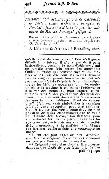 Journal historique et littéraire