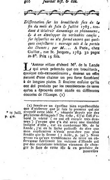 Journal historique et littéraire