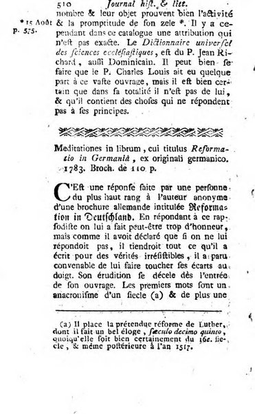 Journal historique et littéraire