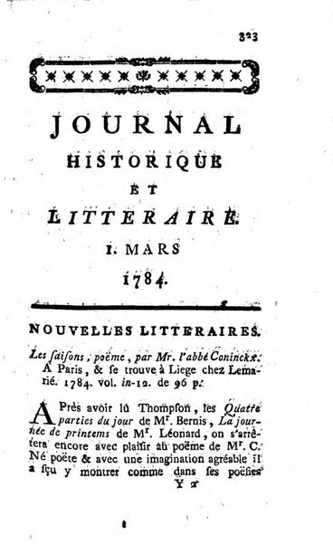 Journal historique et littéraire