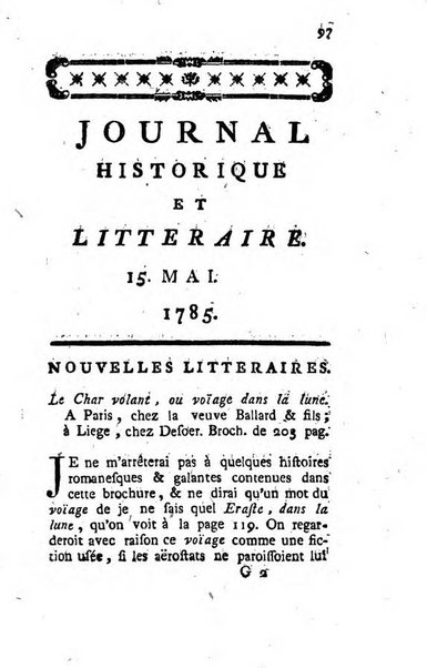 Journal historique et littéraire