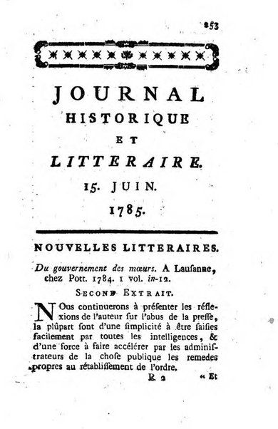 Journal historique et littéraire