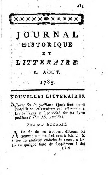 Journal historique et littéraire