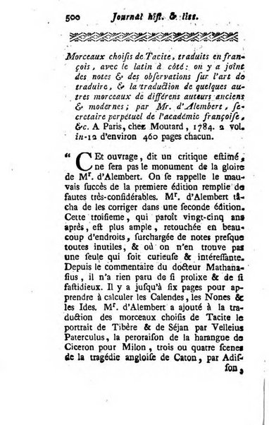 Journal historique et littéraire