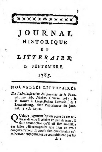 Journal historique et littéraire