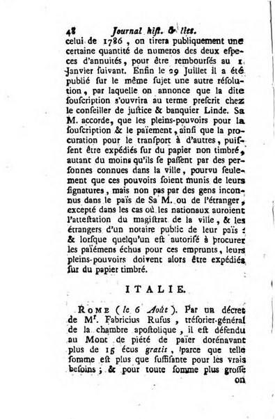 Journal historique et littéraire