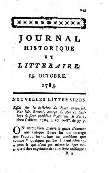 Journal historique et littéraire