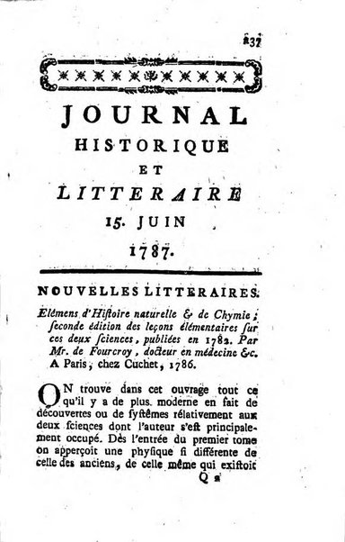 Journal historique et littéraire