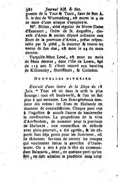 Journal historique et littéraire