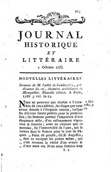 Journal historique et littéraire